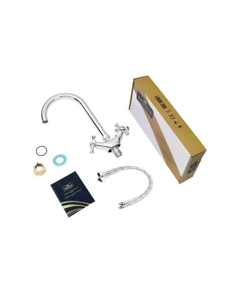 Змішувач для кухні Kroner KRM Rhein - C034, двовентильний