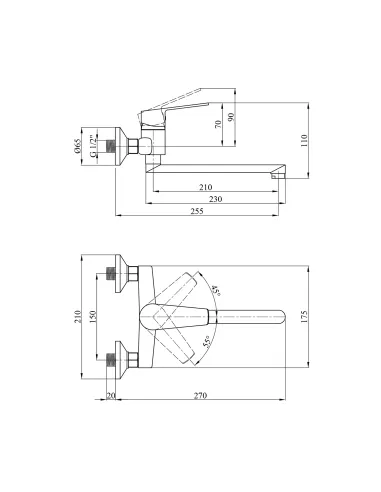 Змішувач для кухні Kroner KRM Oker - С040