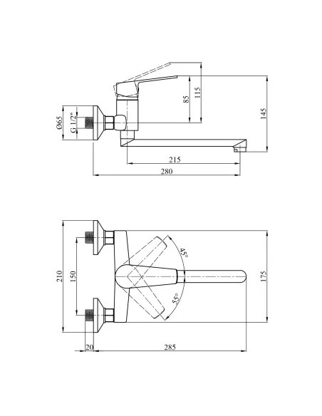 Смеситель для кухни Kroner KRP Brocken - С040