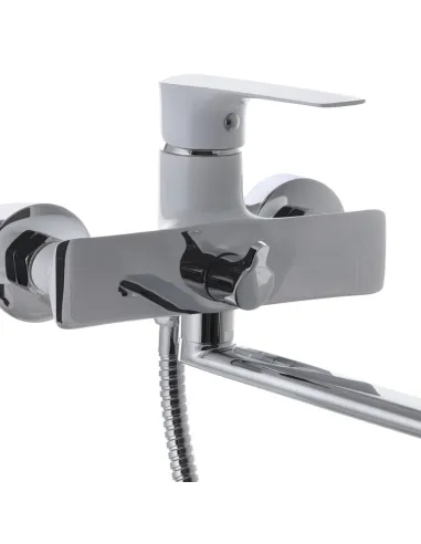 Змішувач для ванни Mixxus Premium Eva 006 White MI5813 з душовим набором