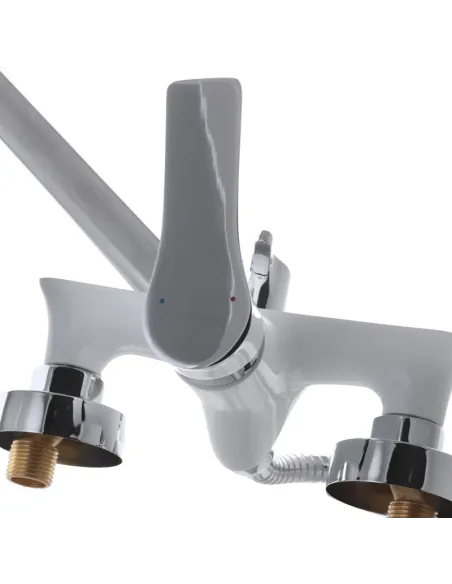 Змішувач для ванни Mixxus Premium Eva 006 White MI5813 з душовим набором Змішувач для ванни Mixxus Premium Eva 006 White MI5813 з душовим набором