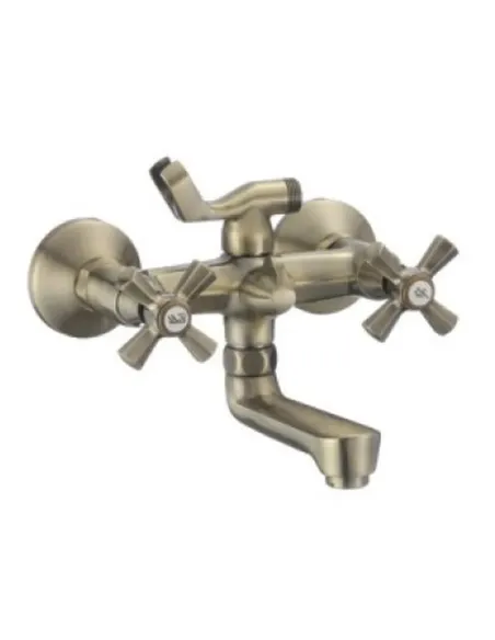 Змішувач для ванни Mixxus Premium Retro 142 Bronze MI1652 з душовим набором, двовентильний Змішувач для ванни Mixxus Premium Retro 142 Bronze MI1652 з душовим набором, двовентильний