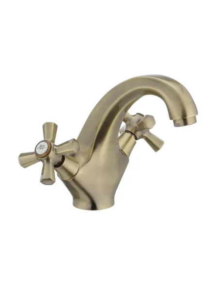 Смеситель для умывальника Mixxus Premium Retro 161 Bronze MI1650 двухвентильный