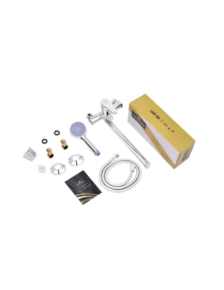 Змішувач для ванни Kroner KRM Elbe - C070, з душовим набором, хром Змішувач для ванни Kroner KRM Elbe - C070, з душовим набором, хром