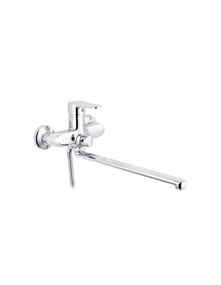 Смеситель для ванны Kroner KRM Elbe - C071, с душевым набором, хром Смеситель для ванны Kroner KRM Elbe - C071, с душевым набором, хром