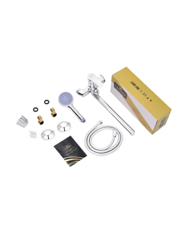 Змішувач для ванни Kroner KRM Elbe - C071, з душовим набором, хром