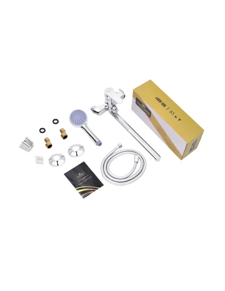 Змішувач для ванни Kroner KRM Elbe - C071, з душовим набором, хром Змішувач для ванни Kroner KRM Elbe - C071, з душовим набором, хром