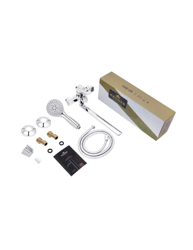 Смеситель для ванны Kroner KRM Kante - C070, с душевым набором, хром