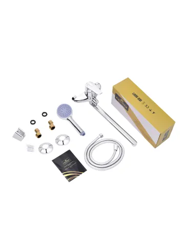 Смеситель для ванны Kroner KRM Odra - C071, с душевым набором, хром