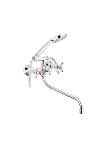 Смеситель для ванны Kroner KRM Rhein - C073, с душевым набором, хром