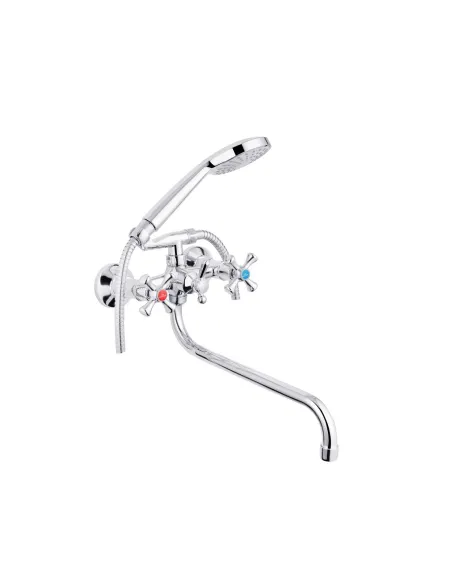 Смеситель для ванны Kroner KRM Rhein - C073, с душевым набором, хром