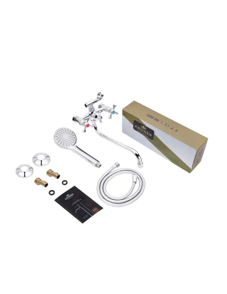 Змішувач для ванни Kroner KRM Rhein - C073, з душовим набором, хром