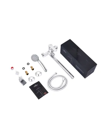 Змішувач для ванни Kroner KRP Bremen - C070, з душовим набором, хром