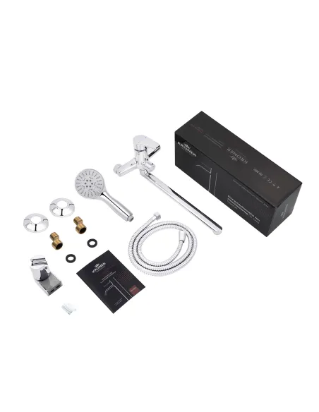 Змішувач для ванни Kroner KRP Brocken - C070, з душовим набором, хром