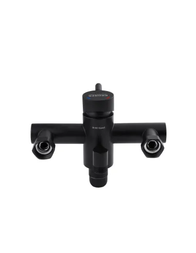 Смеситель для ванны Kroner KRP Edelstahl Klassisch - SCH070, с душевым набором, черный