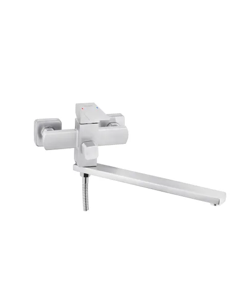 Смеситель для ванны Kroner KRP Edelstahl Kubus - ESG070, с душевым набором, никель