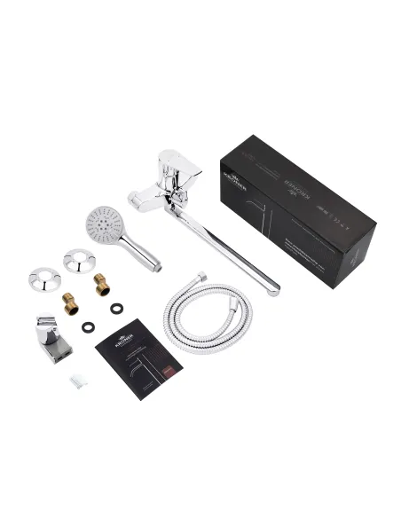 Смеситель для ванны Kroner KRP Enzo - C070, с душевым набором, хром