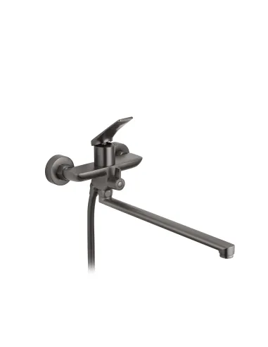 Смеситель для ванны Kroner KRP Graz - GRP070, с душевым набором, графит