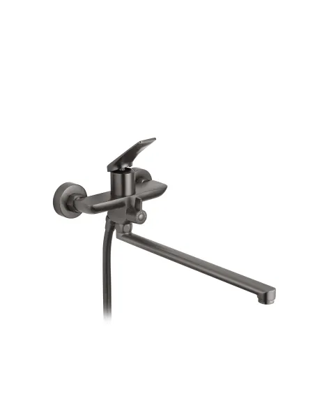 Змішувач для ванни Kroner KRP Graz - GRP070, з душовим набором, графіт