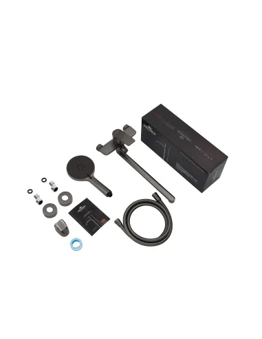 Змішувач для ванни Kroner KRP Graz - GRP070, з душовим набором, графіт