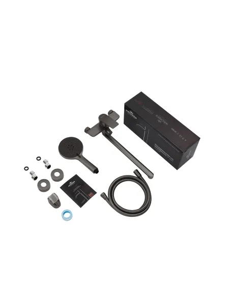 Смеситель для ванны Kroner KRP Graz - GRP070, с душевым набором, графит