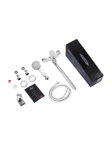 Смеситель для ванны Kroner KRP Hagen - C070, с душевым набором, хром