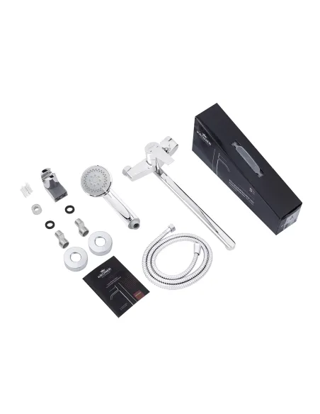 Смеситель для ванны Kroner KRP Hagen - C071, с душевым набором, хром