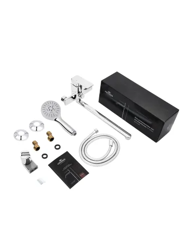 Смеситель для ванны Kroner KRP Harz - C070, с душевым набором, хром