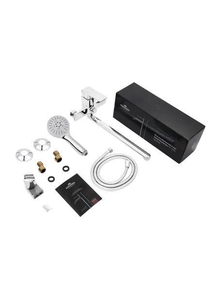 Смеситель для ванны Kroner KRP Harz - C070, с душевым набором, хром