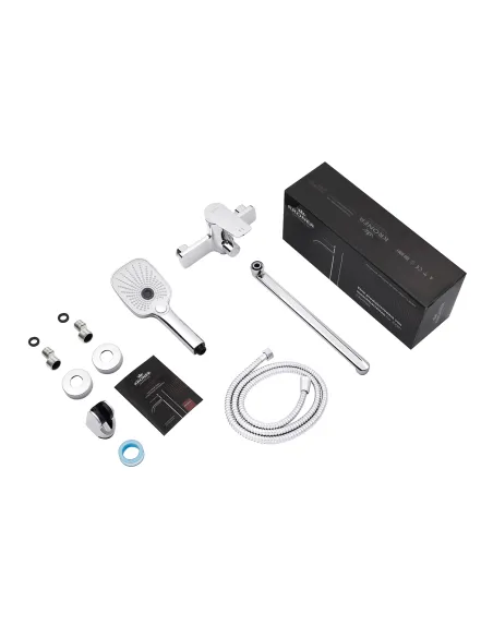 Смеситель для ванны Kroner KRP Makon - C070, с душевым набором, хром