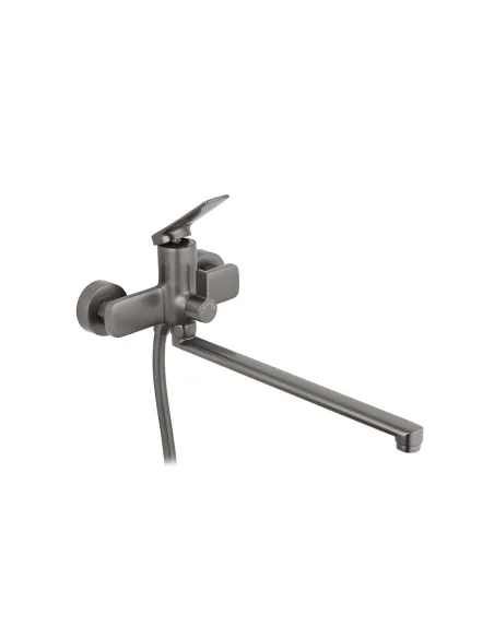 Смеситель для ванны Kroner KRP Makon - GRP070 с душевым набором, графит Смеситель для ванны Kroner KRP Makon - GRP070 с душевым набором, графит