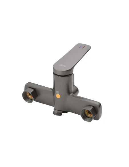 Змішувач для ванни Kroner KRP Makon - GRP070 з душовим набором, графіт Змішувач для ванни Kroner KRP Makon - GRP070 з душовим набором, графіт