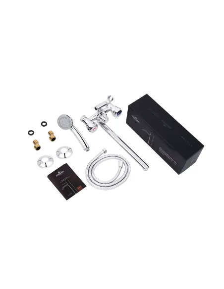 Смеситель для ванны Kroner KRP Hamburg - C070, с душевым набором, двухвентильный