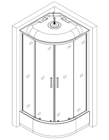 Гідробокс Bravo Bzura H90GBB напівкруглий, масажний