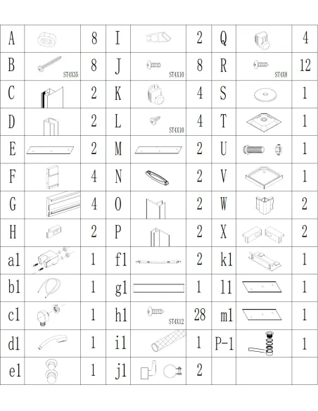 Гидробокс Bravo Nida L90FFS квадратный, массажный