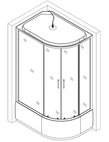 Гідробокс Bravo Obra H120FFSL асиметричний, масажний