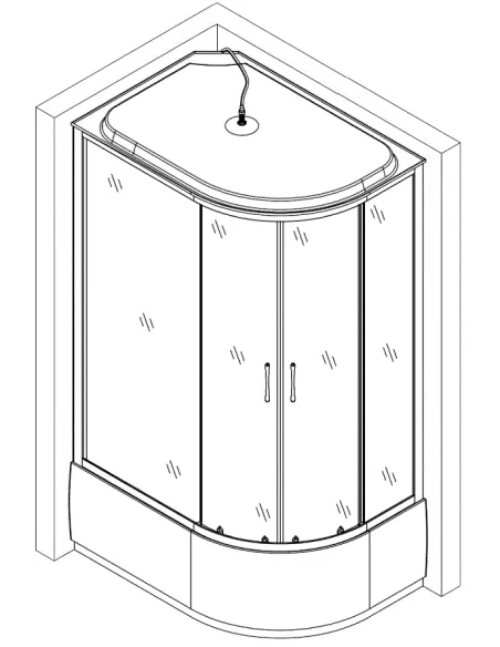 Гидробокс Bravo Obra H120FFSL ассиметричный, массажный