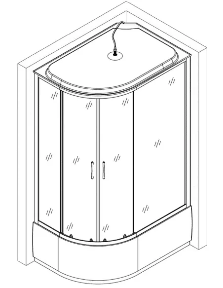 Гідробокс Bravo Obra H120FFSR асиметричний, масажний