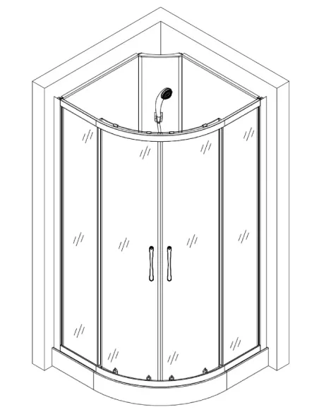 Гидробокс Bravo SAN L90GBB полукруглый, массажный Гидробокс Bravo SAN L90GBB полукруглый, массажный