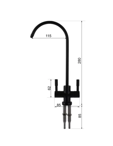 Кран для фільтру очищення води Globus Lux Lazer GLLR-76A-BB