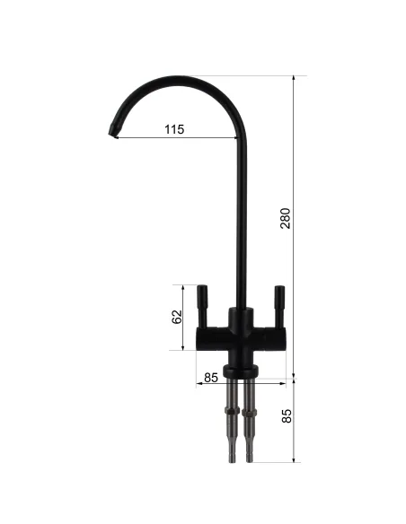 Кран для фільтру очищення води Globus Lux Lazer GLLR-76A-BB Кран для фільтру очищення води Globus Lux Lazer GLLR-76A-BB