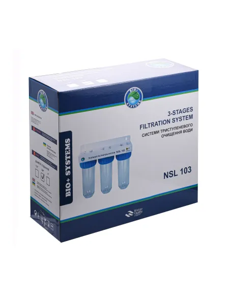 Магистральный фильтр для очистки воды Bio+ Systems NSL103 1/2 дюйма, 3 степени очистки