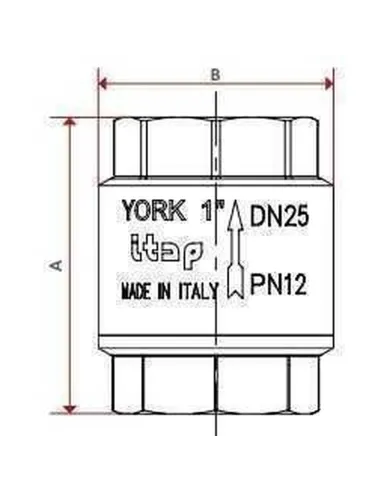 Обратный клапан Itap York 103 0,5 дюйма