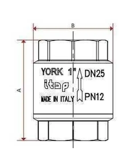 Зворотний клапан Itap York 103 0,5 дюйми