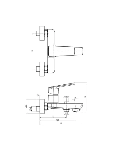 Змішувач для ванни Topaz lexi TL 21101-H57-W з душовим набором