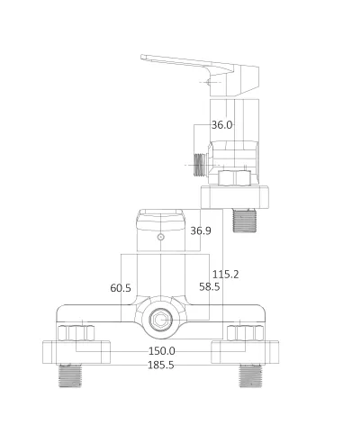 Смеситель для душа Globus Lux Bonn GLB-0105N без излива