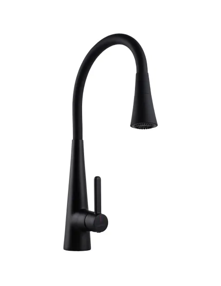 Смеситель для кухни Globus Lux Lazer Pro GLPR-203SM-BB с черным гибким изливом