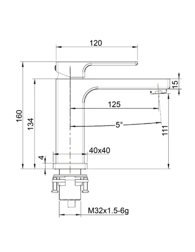 Смеситель для умывальника Globus Lux Piano GLPN-0401 хром