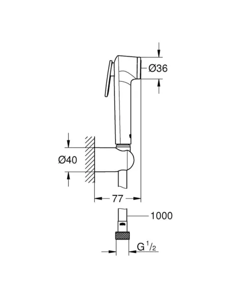 Лейка для гигиенического душа Grohe New Tempesta-F 26352000 Trigger Spray Set  купить в Днепре и Киеве - цена от КТУ