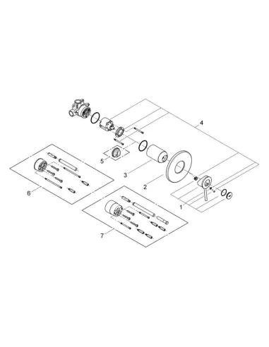 Смеситель для душа скрытого монтажа Grohe Bau Classic 29048000 купить в Днепре и Киеве - цена от КТУ